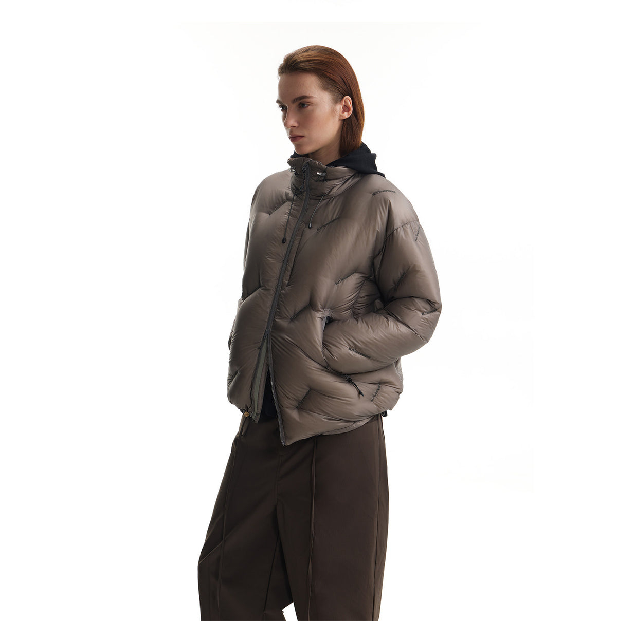 Lightweight Embroidered Down Jacket