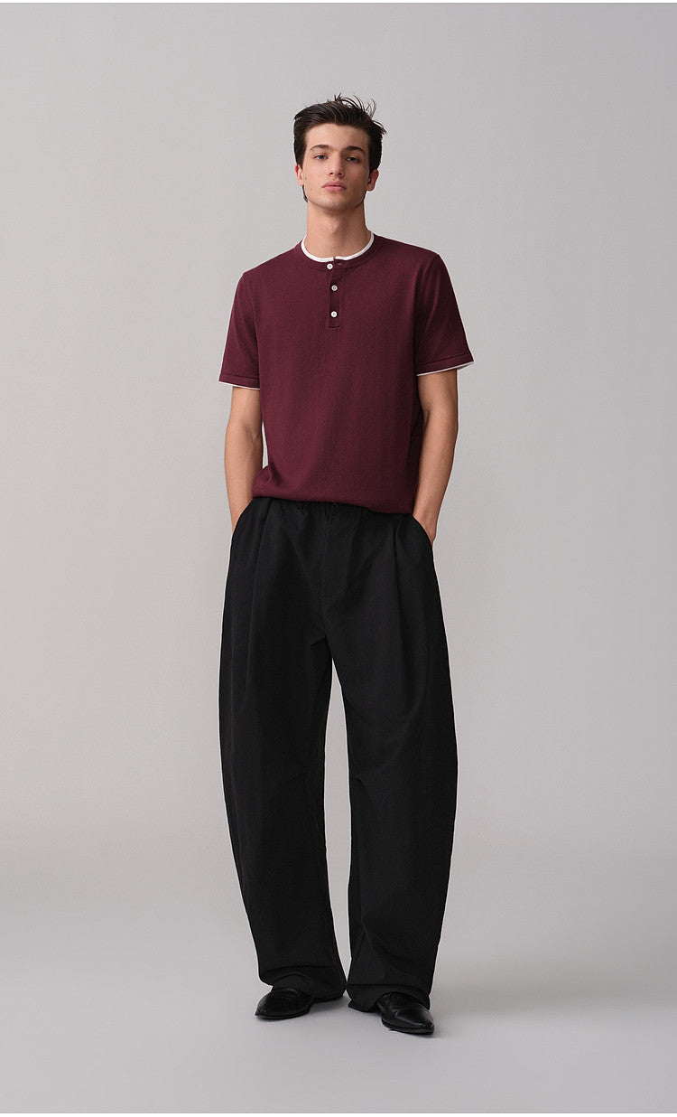 Simitara Pleated Elastic-Waist Casual Work Pants