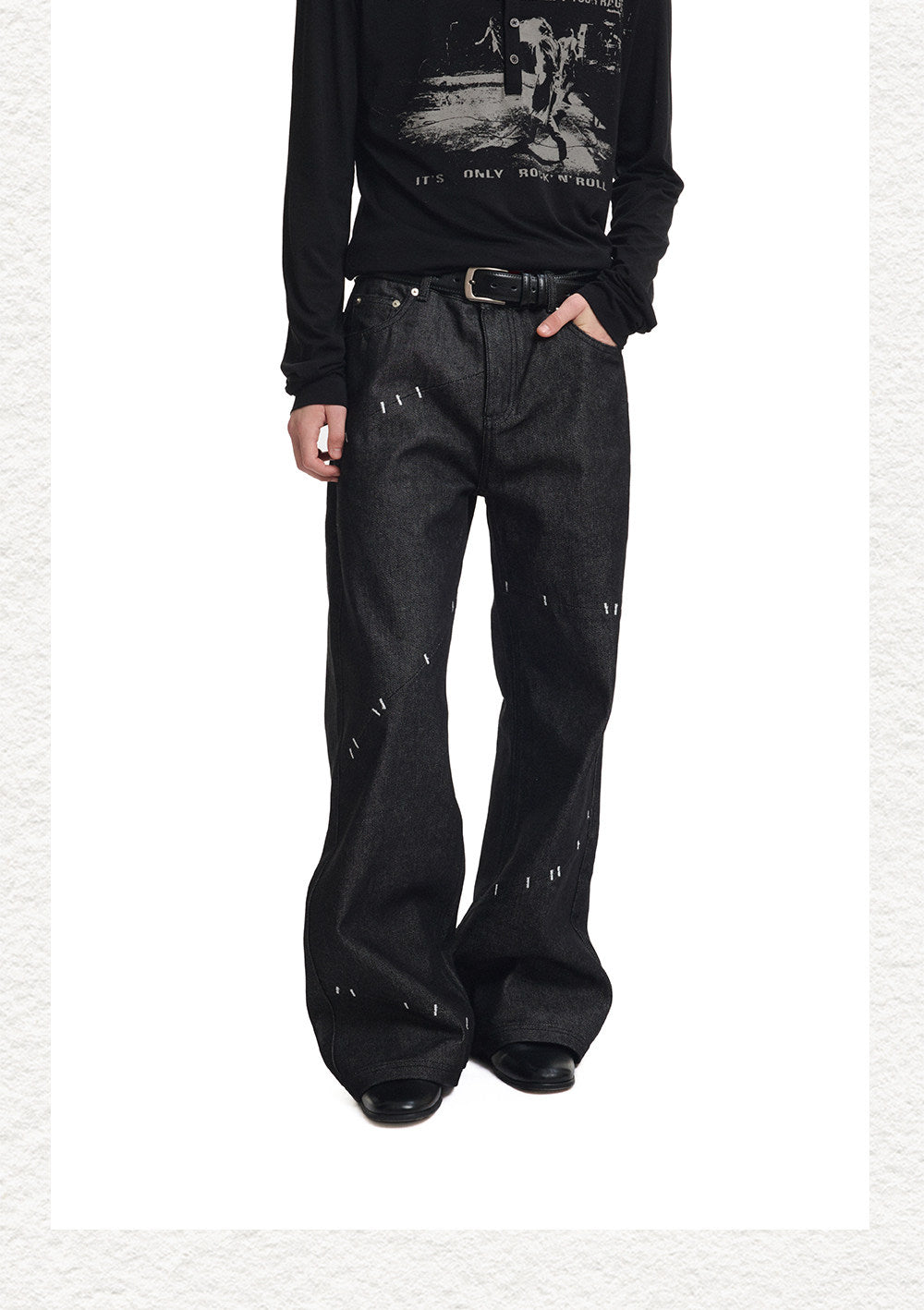A-Line Farm Original Cowhide Strip Jeans