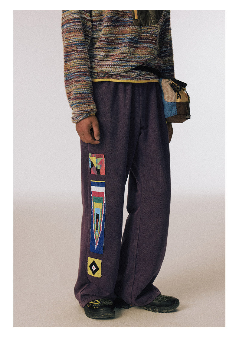Beaded Flag Flare Sweatpants
