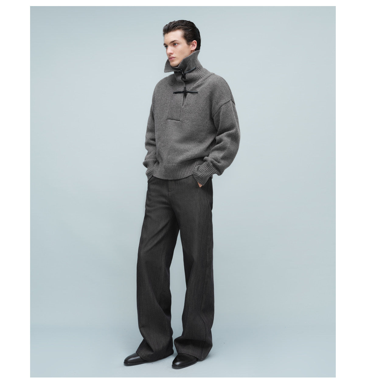 Heavyweight Half-Open Front Sweater