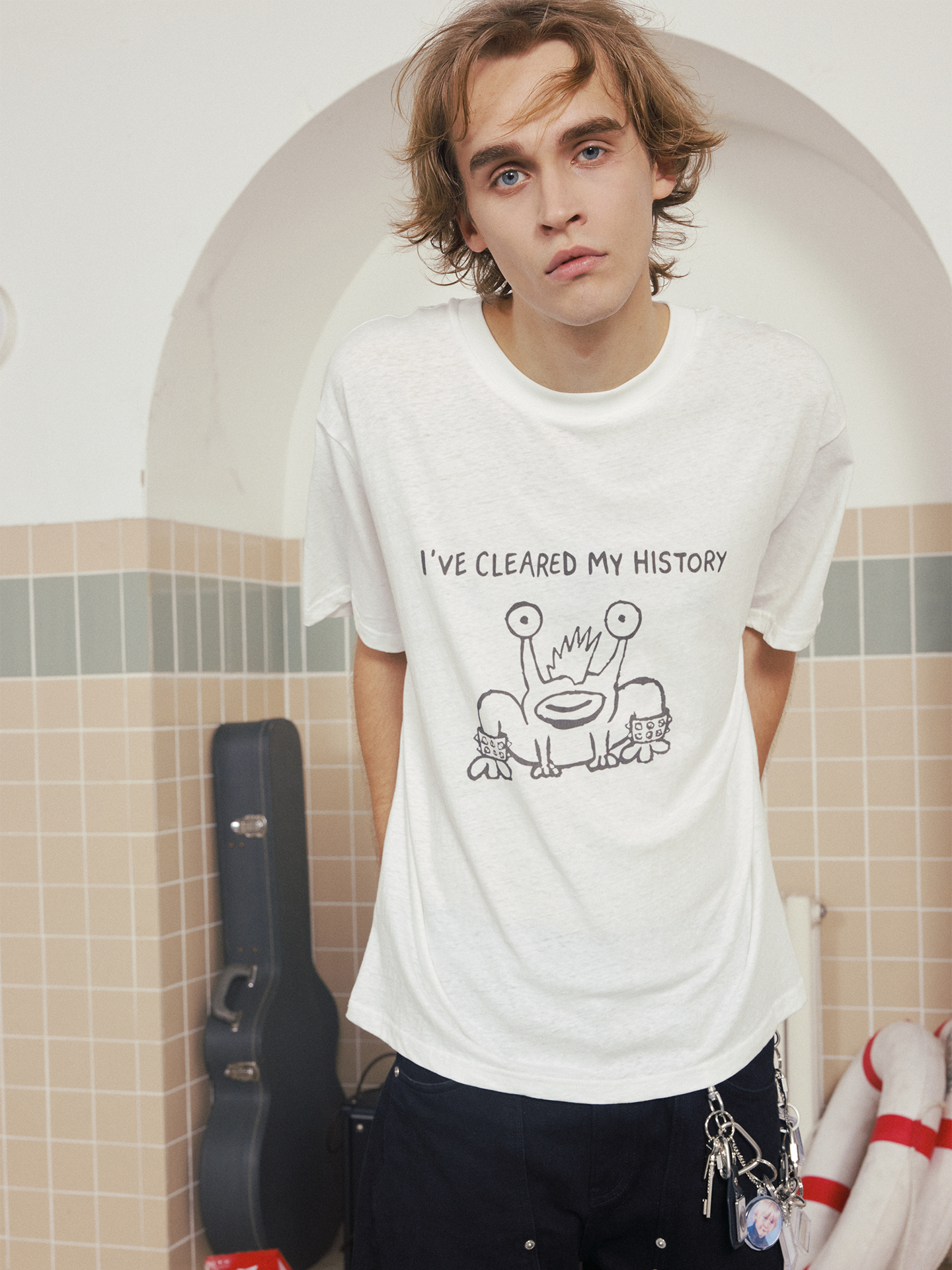 Oversized Vintage-Print T-Shirt