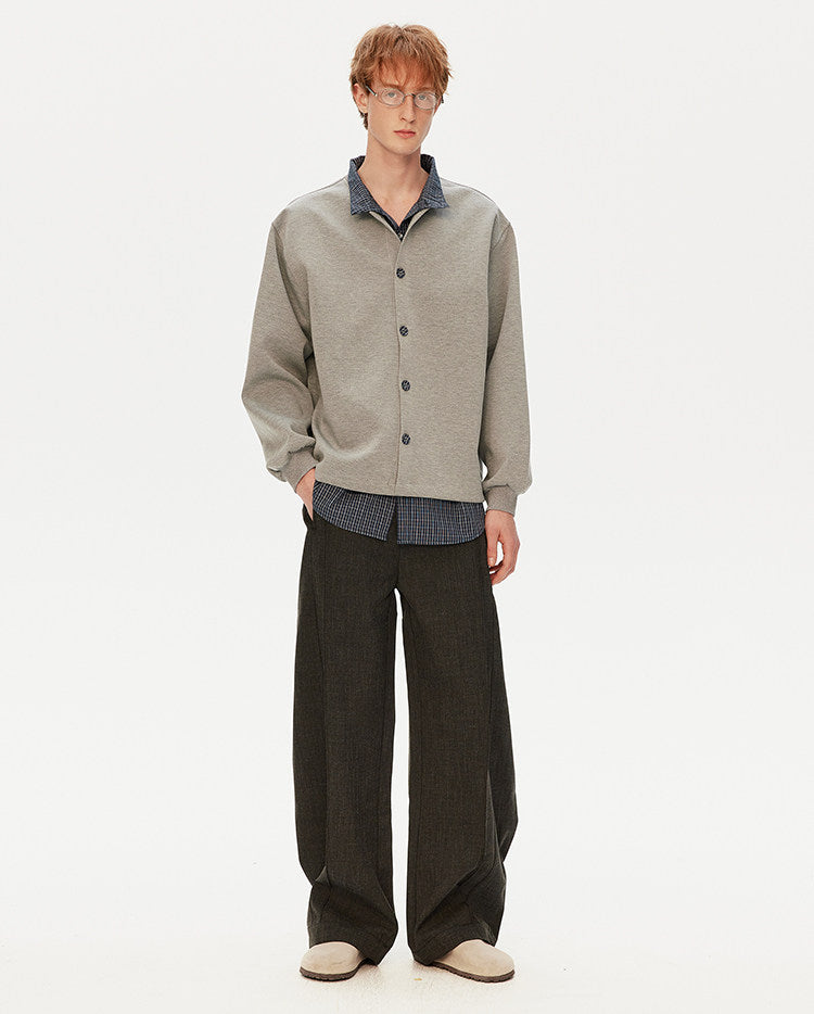 레트로 패치워크 페이크 투피스 셔츠 재킷