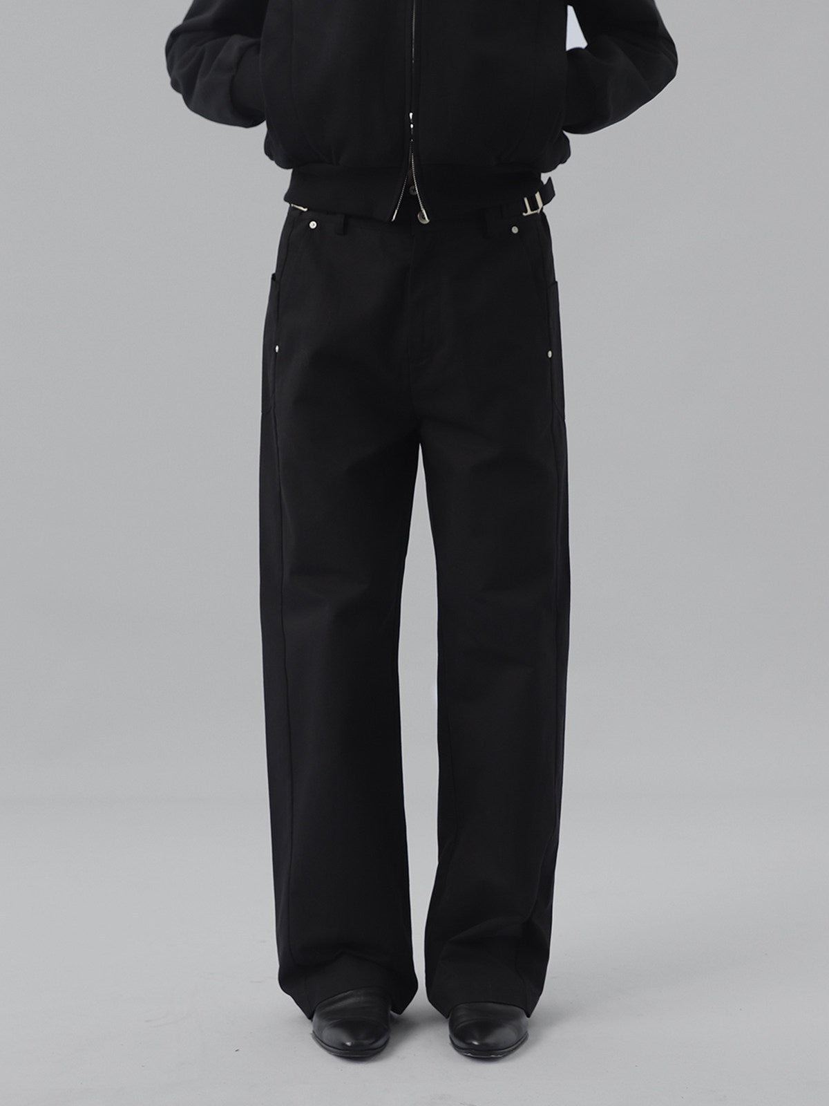 Straight-Leg Pants with Patches