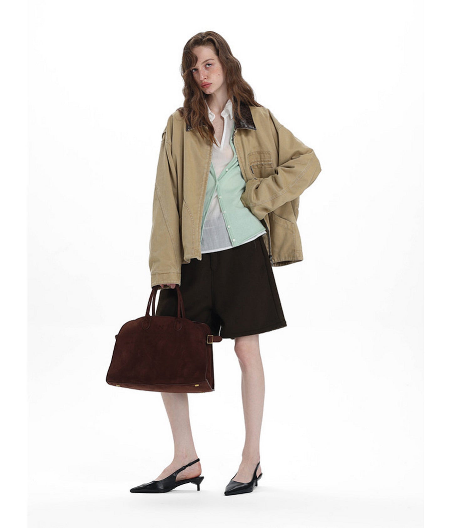 Faux Crocodile Leather Patchwork Jacket