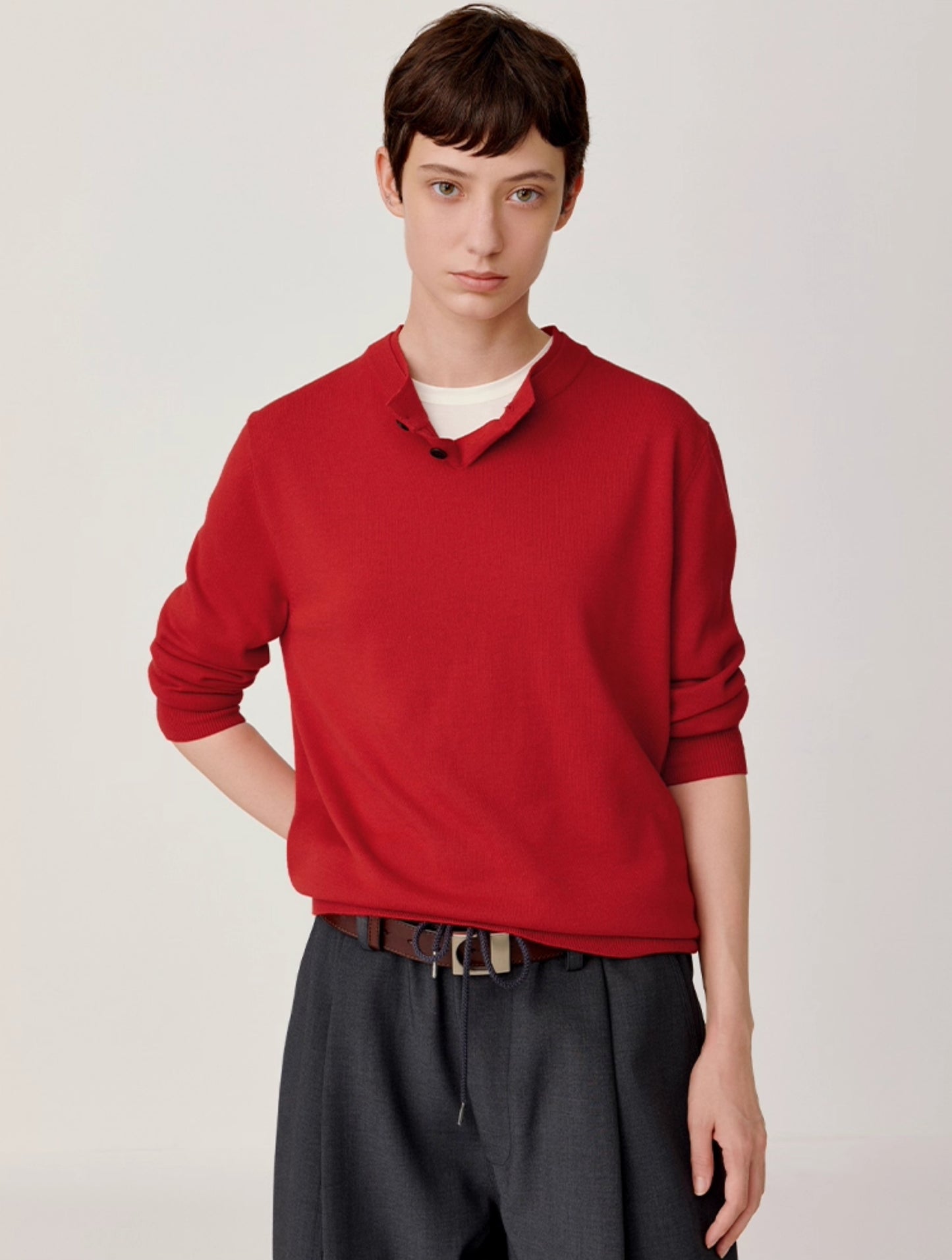 Rib-knit Loose-fit Casual Knit