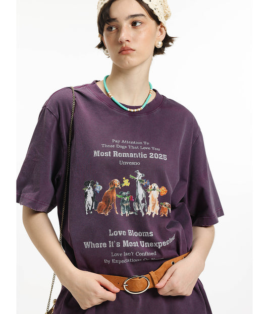 Washed printed T-shirt