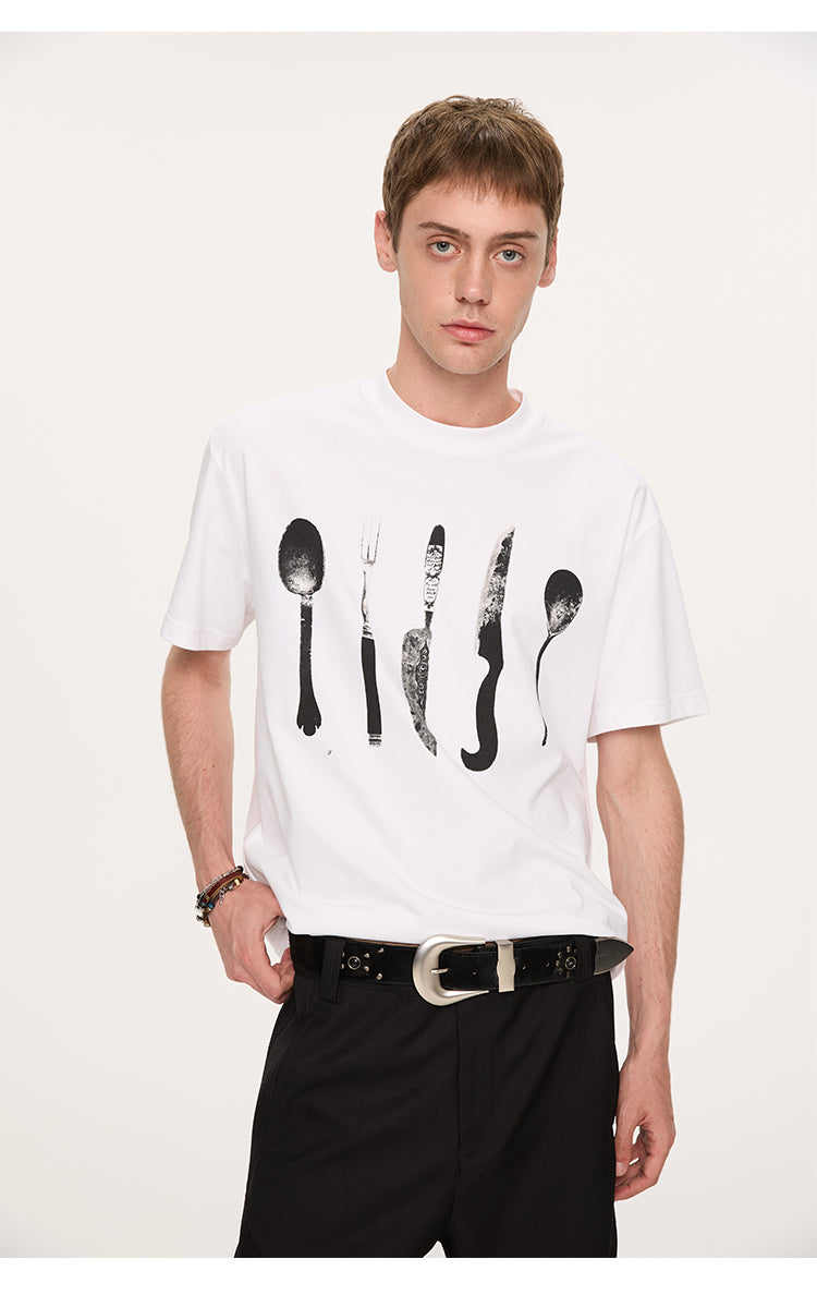 Printed simple T-shirt