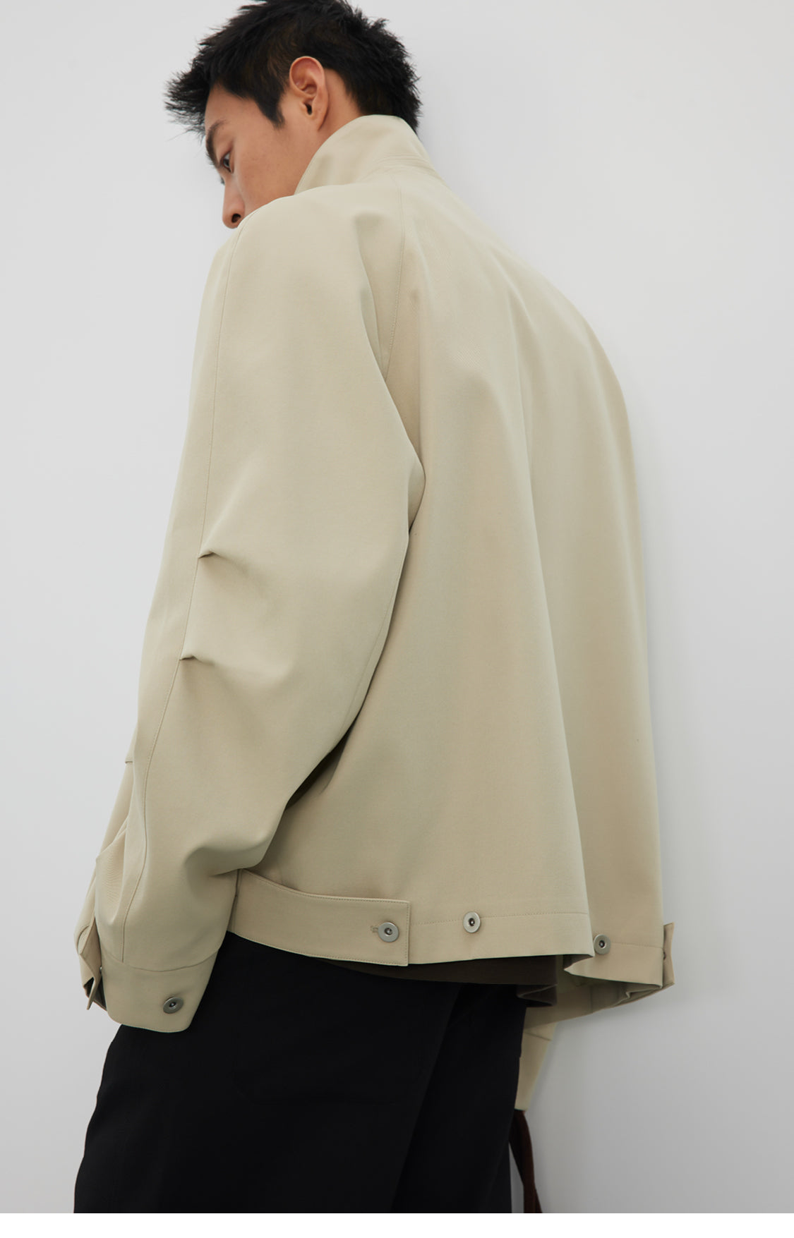 Stand collar short jacket