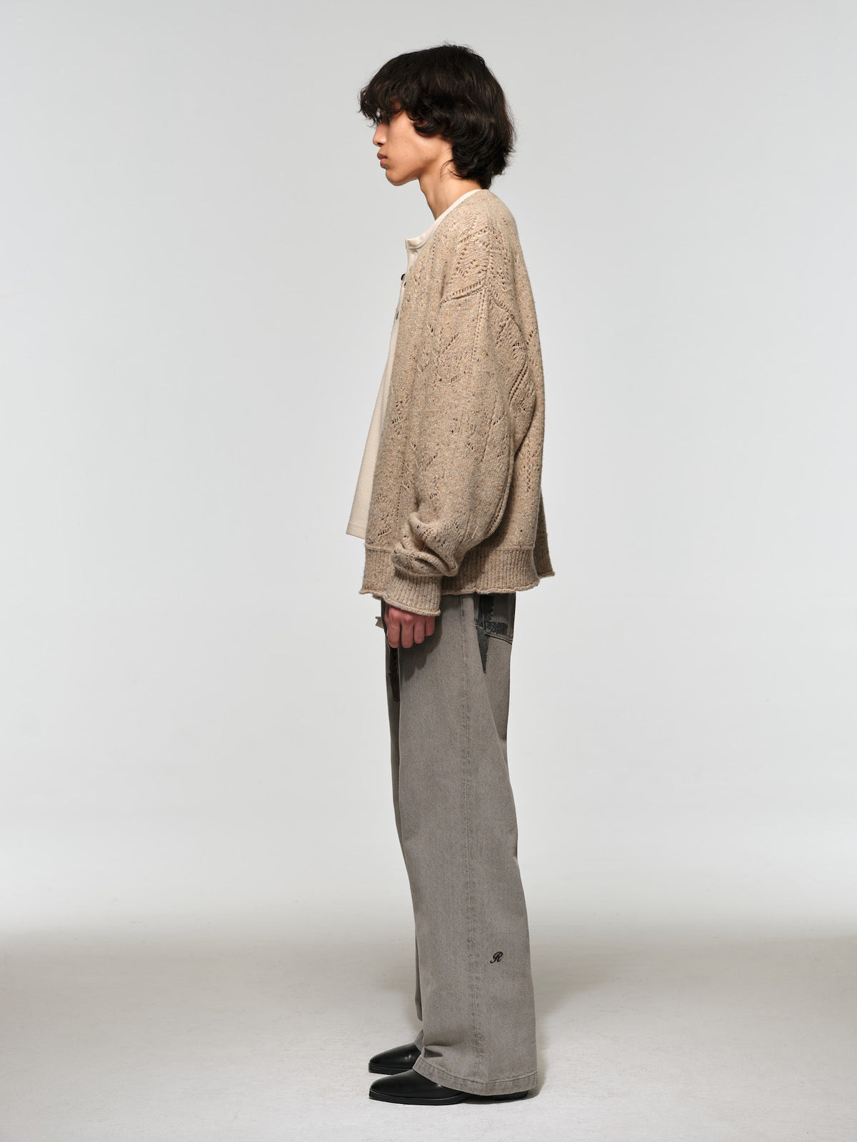 Alpaca Wool Cardigan with Buttons