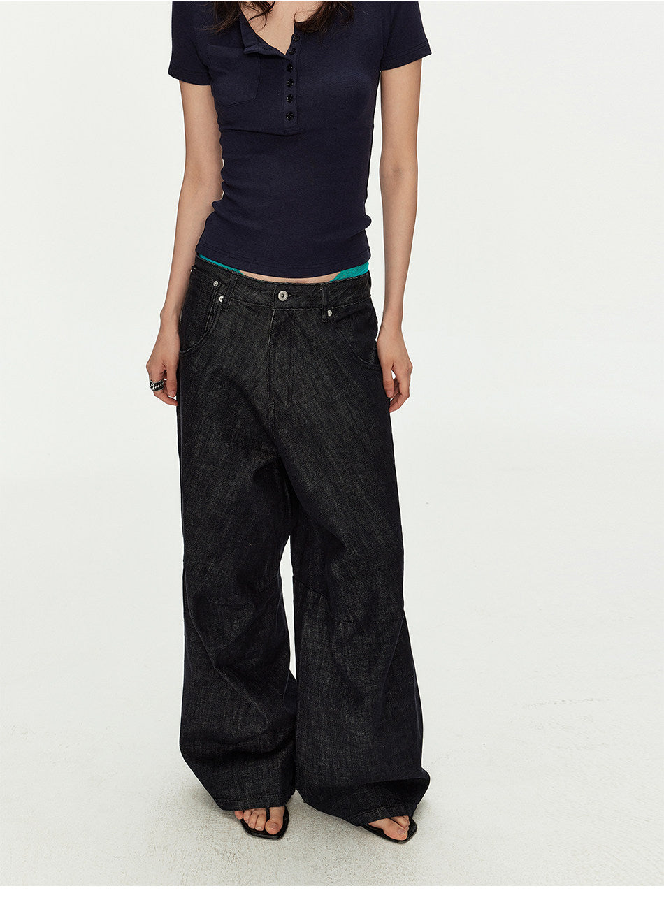 Original Colored Jeans with Parisian-Style Buttons　