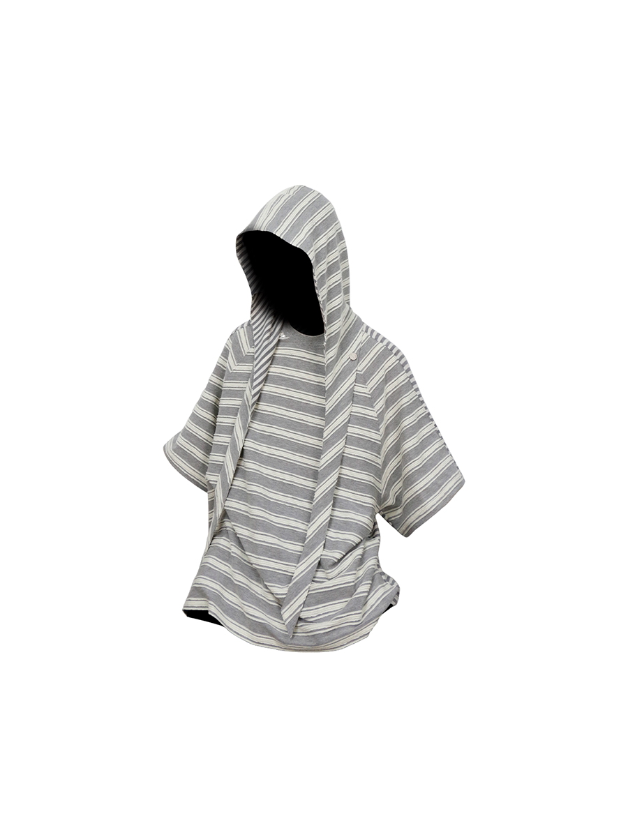 取り外し可能なフード付きTシャツ