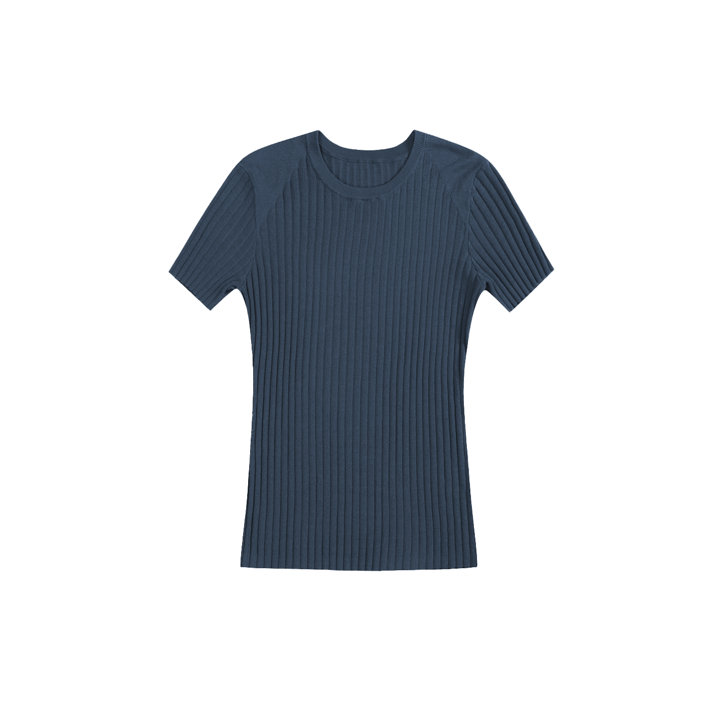 Large-Ribbed Slim-Fit Knit Shirt