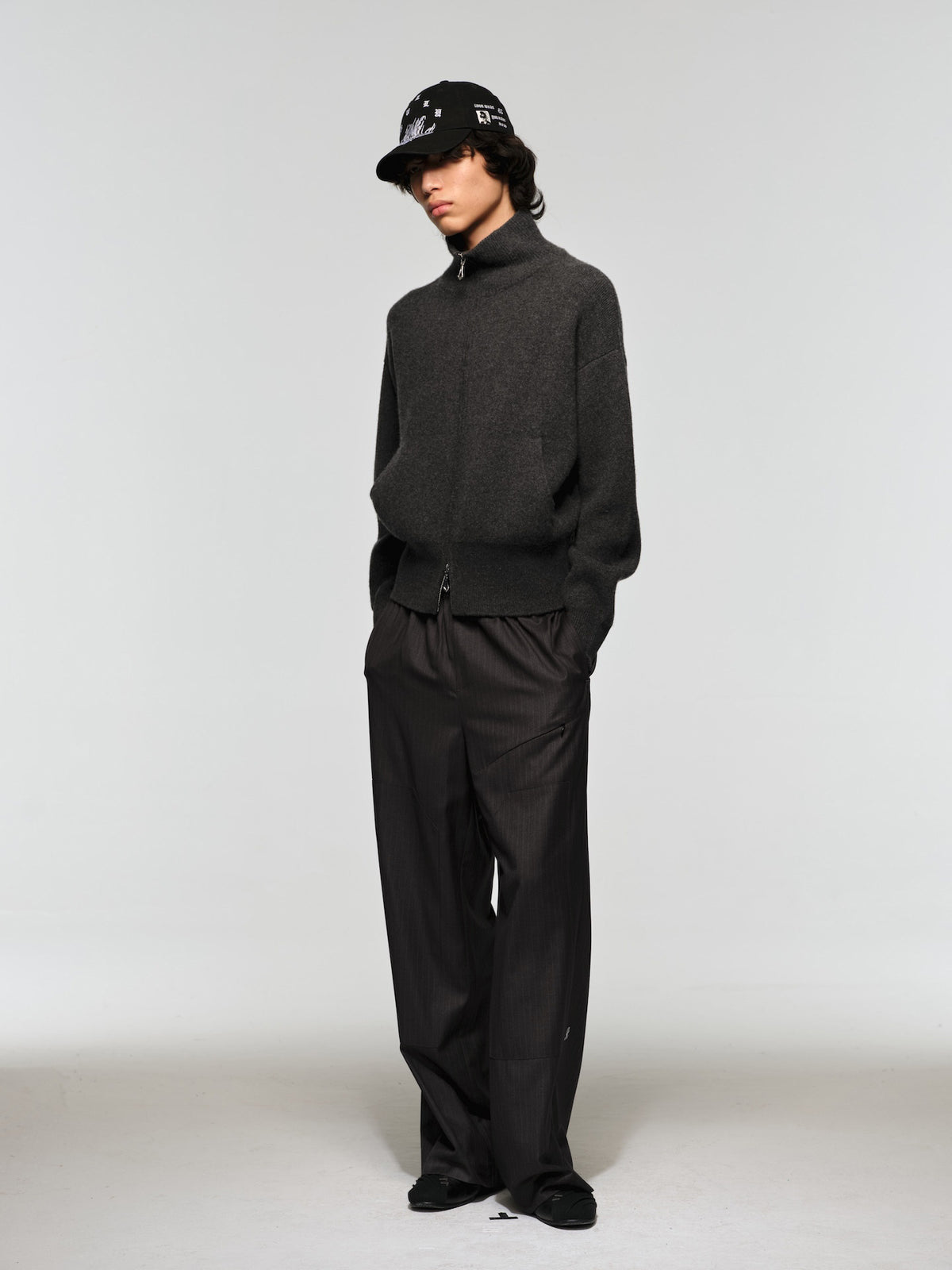 Straight-Leg Casual Pants with Elastic Waistband