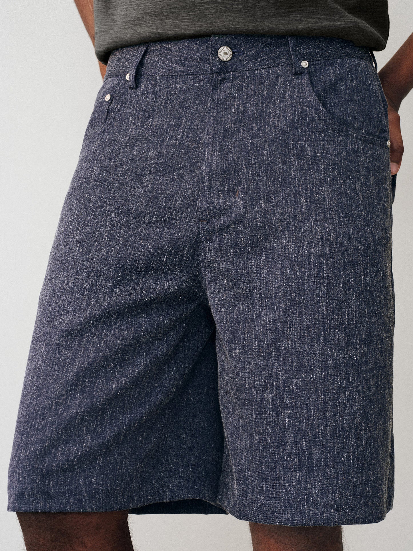 Linen-blend Casual Shorts