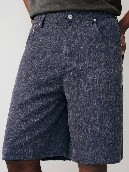 Linen-blend Casual Shorts