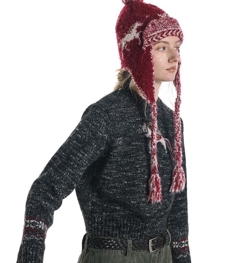 Soft Earflap Knit Cap