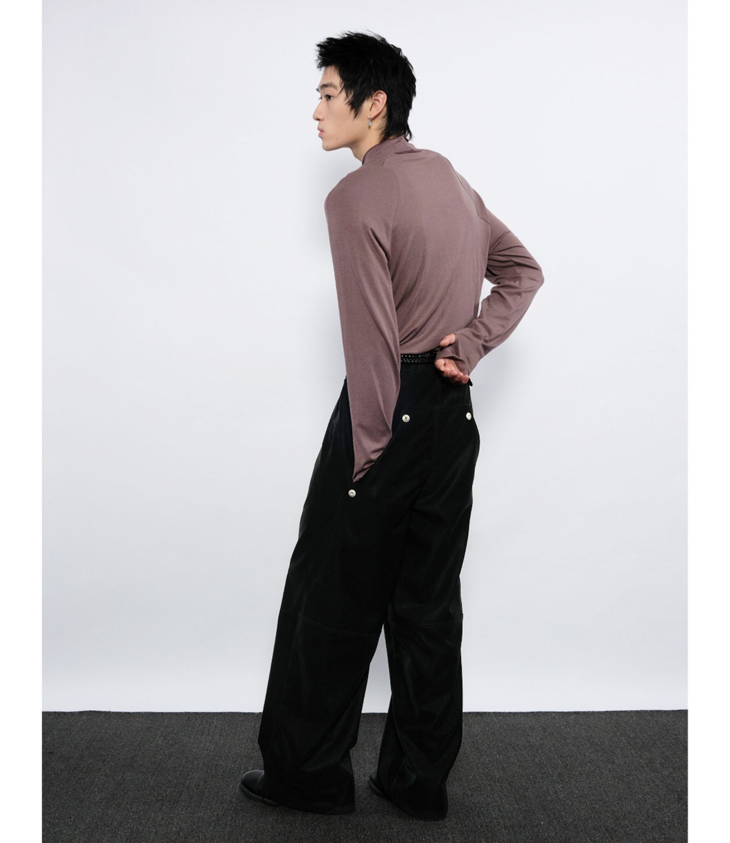 Leather Workwear Casual Pants