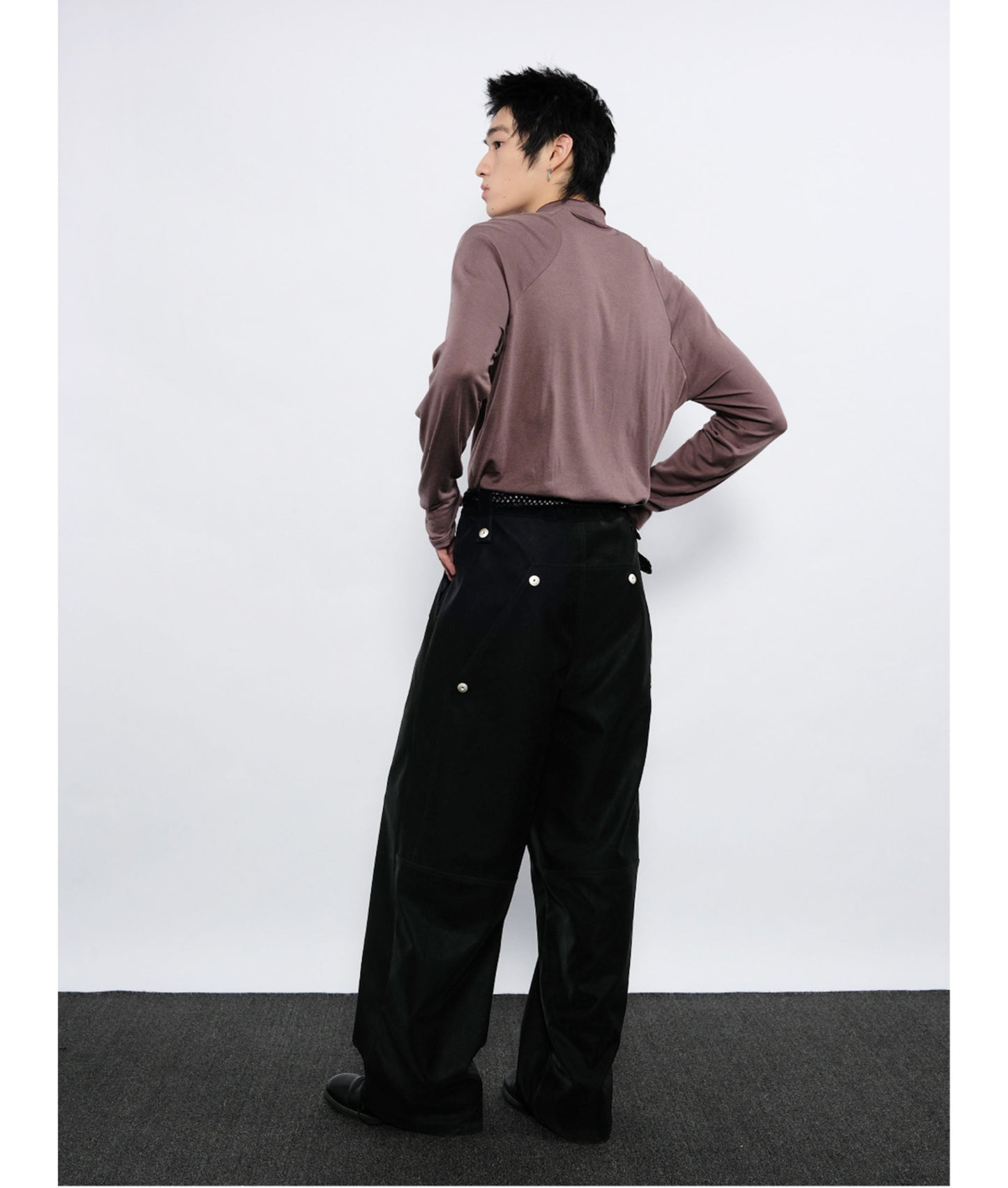 Leather Workwear Casual Pants