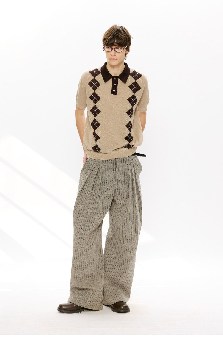 Knit polo shirt