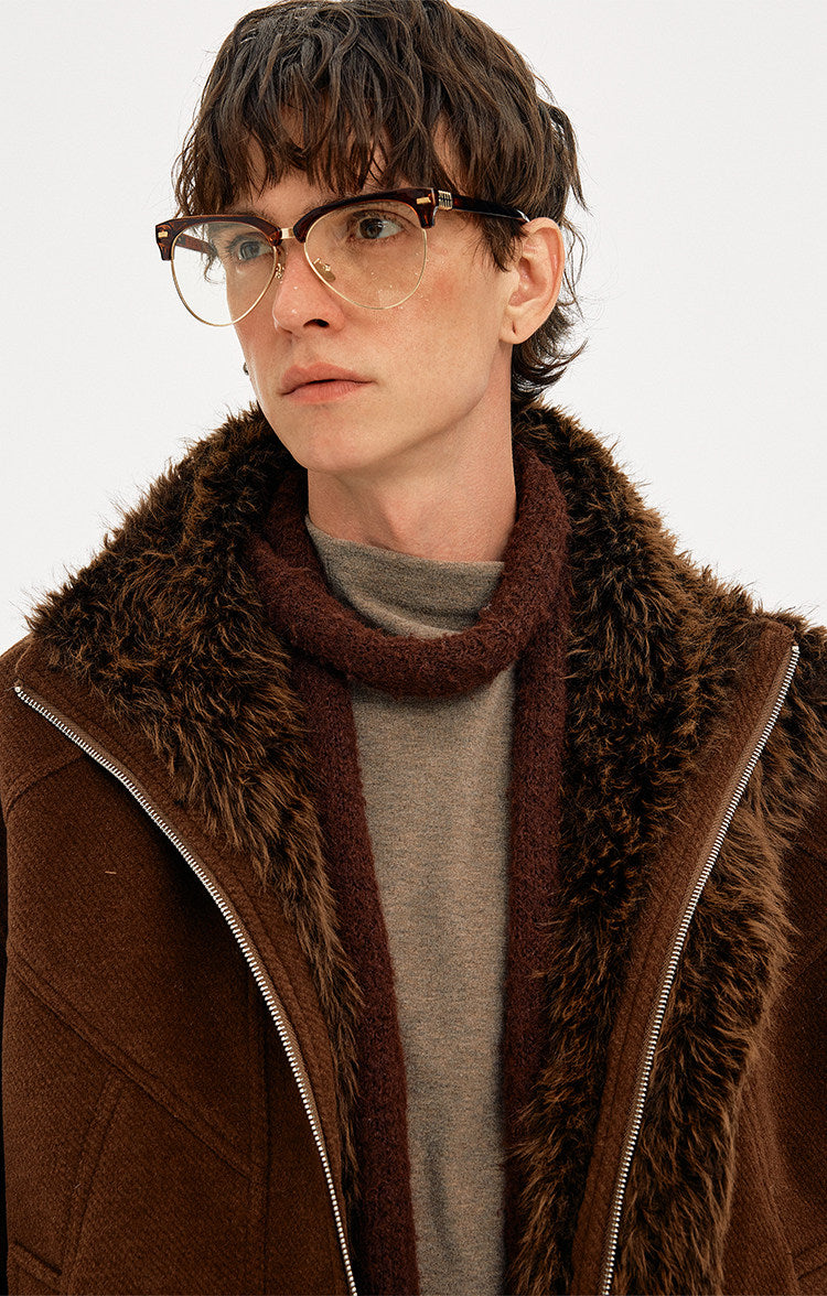 Deconstructed Lapel Mountain Carving Jacket