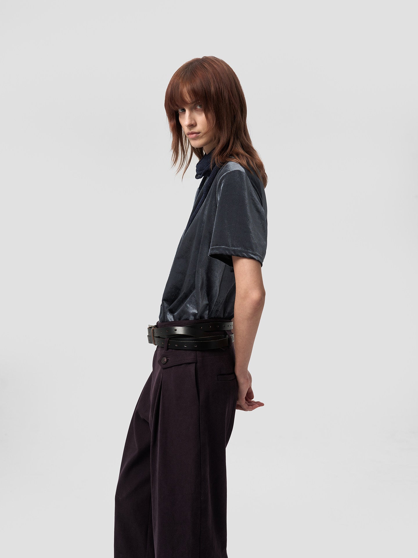 Velvet Mini Turtleneck T-Shirt