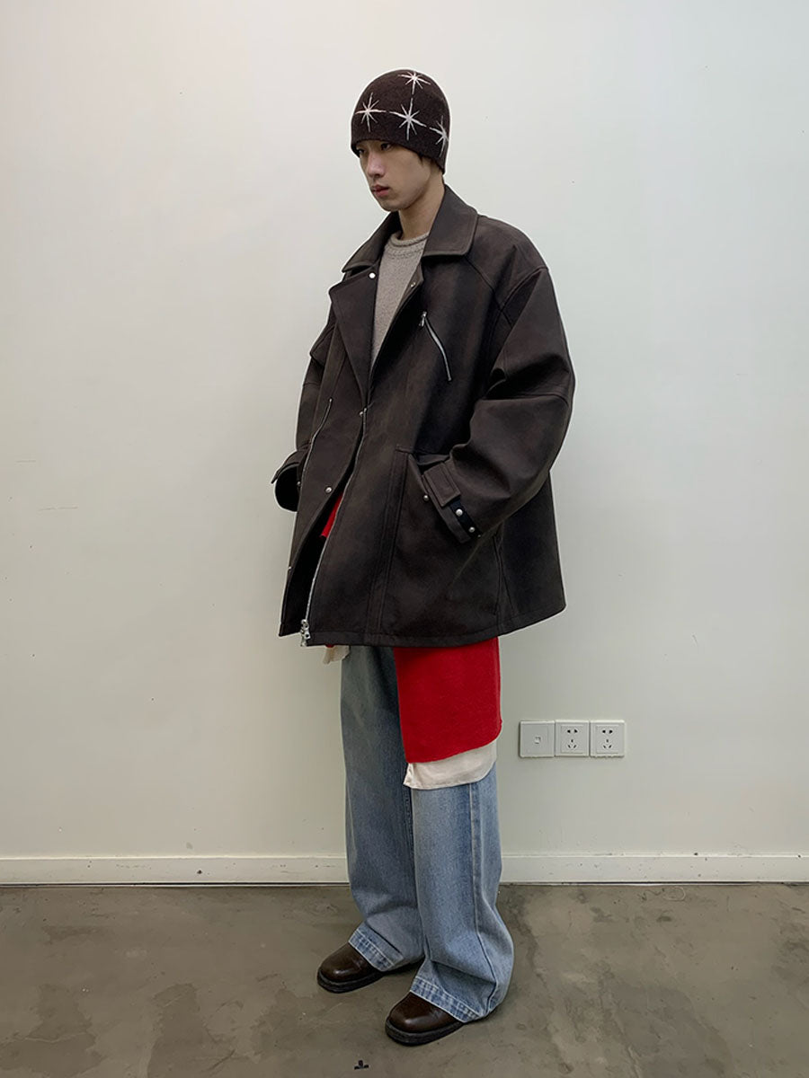 Oversized mid-length jacket