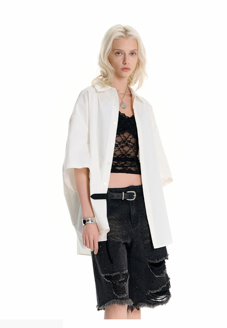 Letter print casual shirt