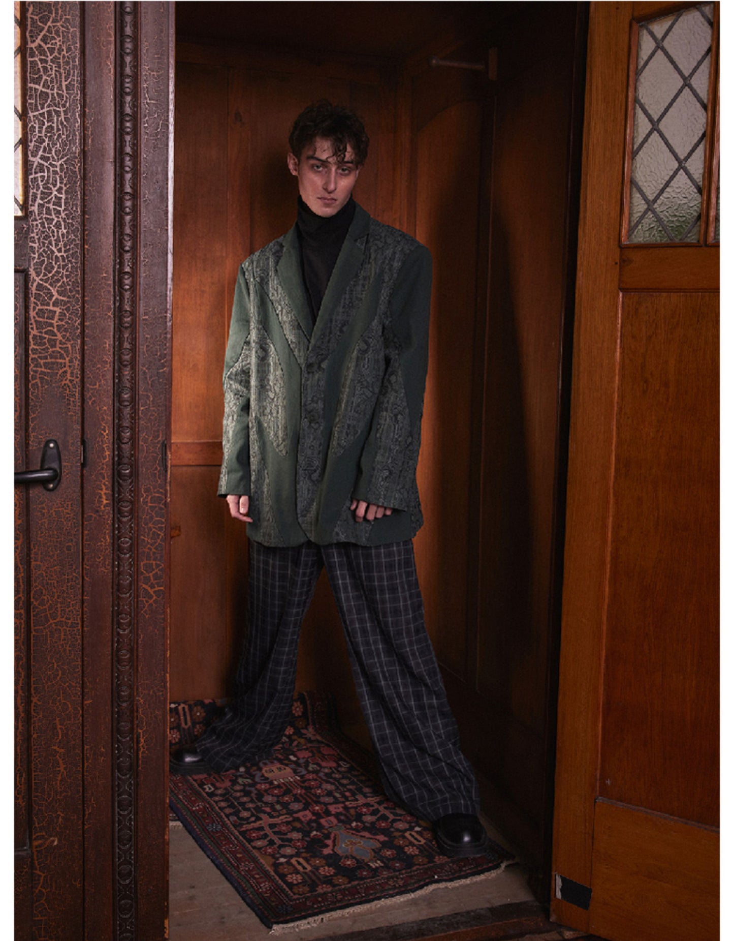 Retro Splicing Loose Jacket