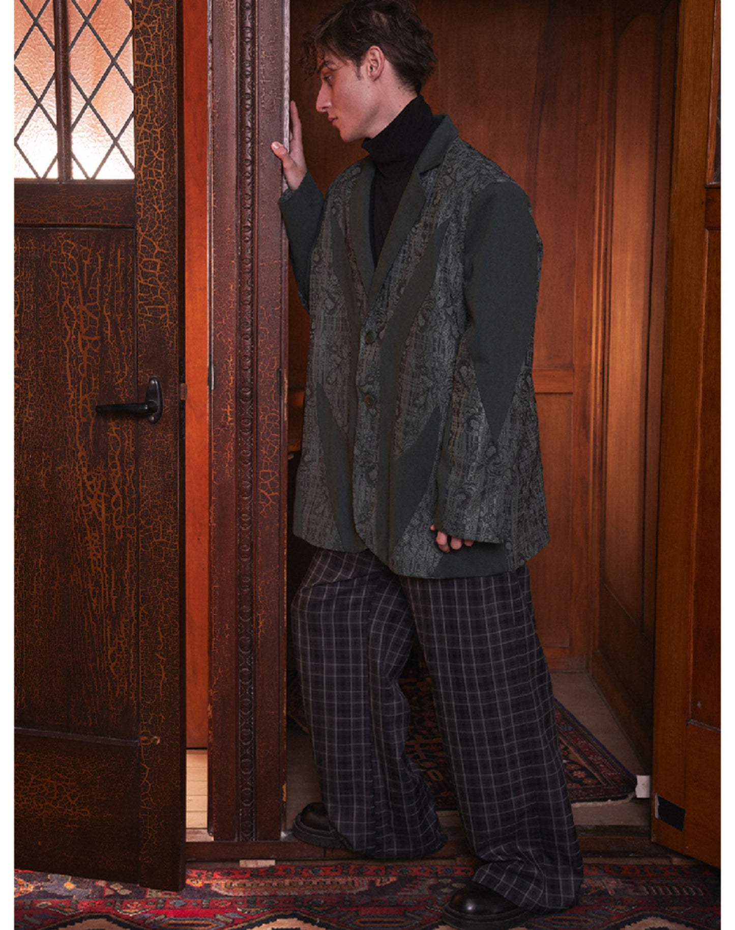 Retro Splicing Loose Jacket