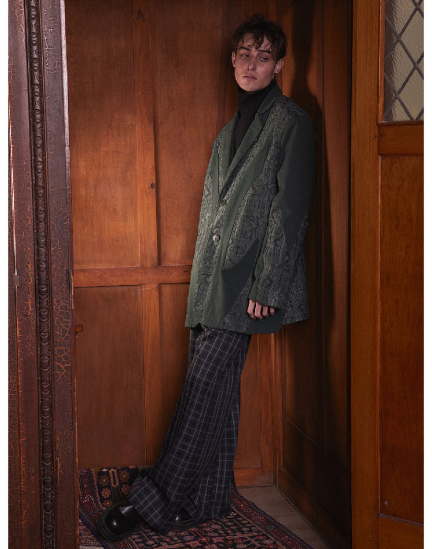 Retro Splicing Loose Jacket