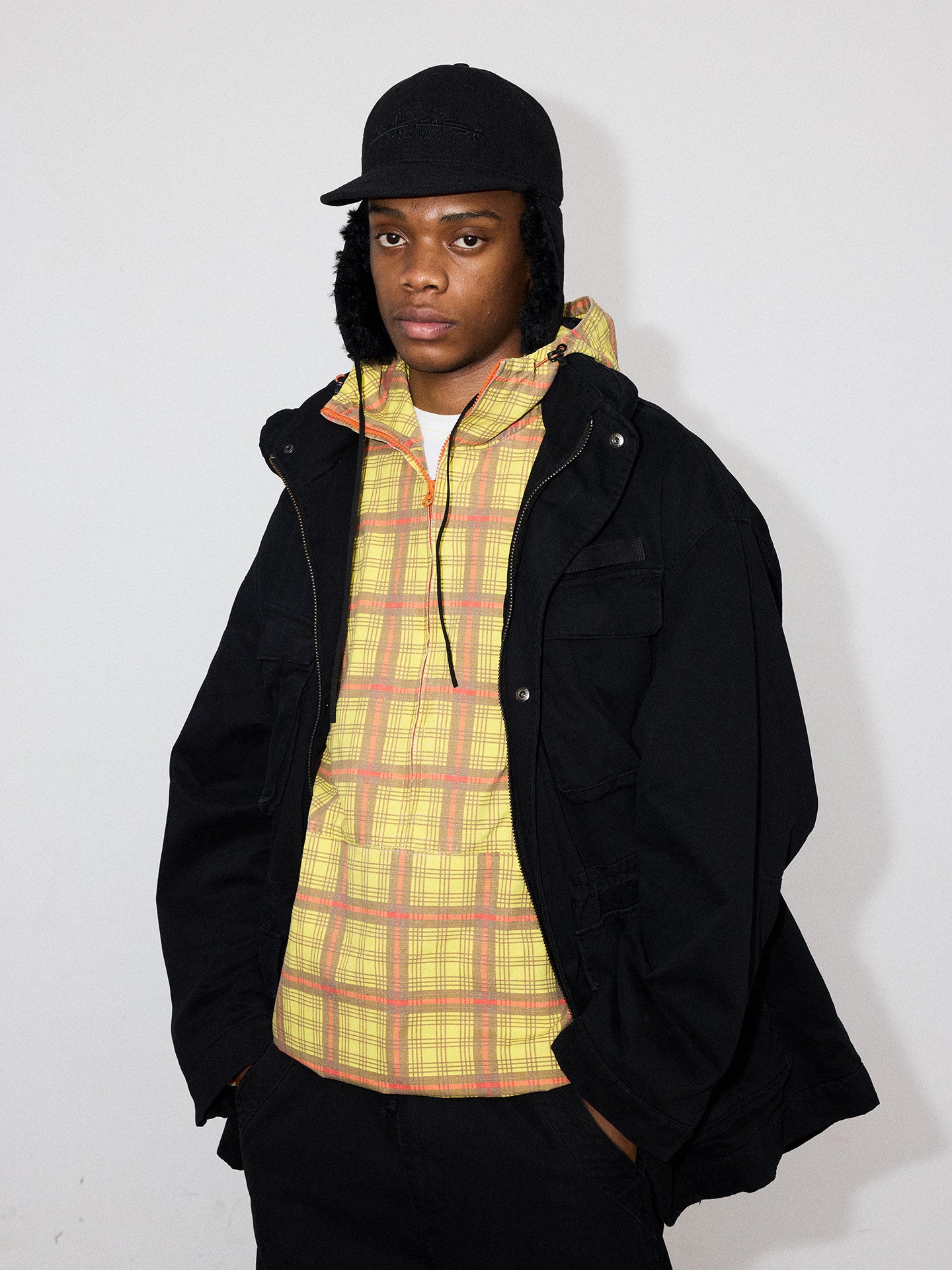 Baseball cap with ear flaps