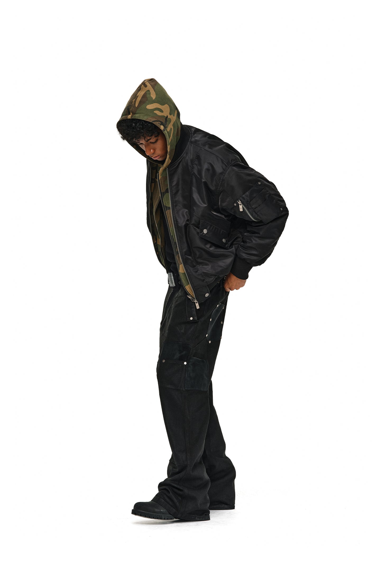 Fake Two-Piece Flight Jacket