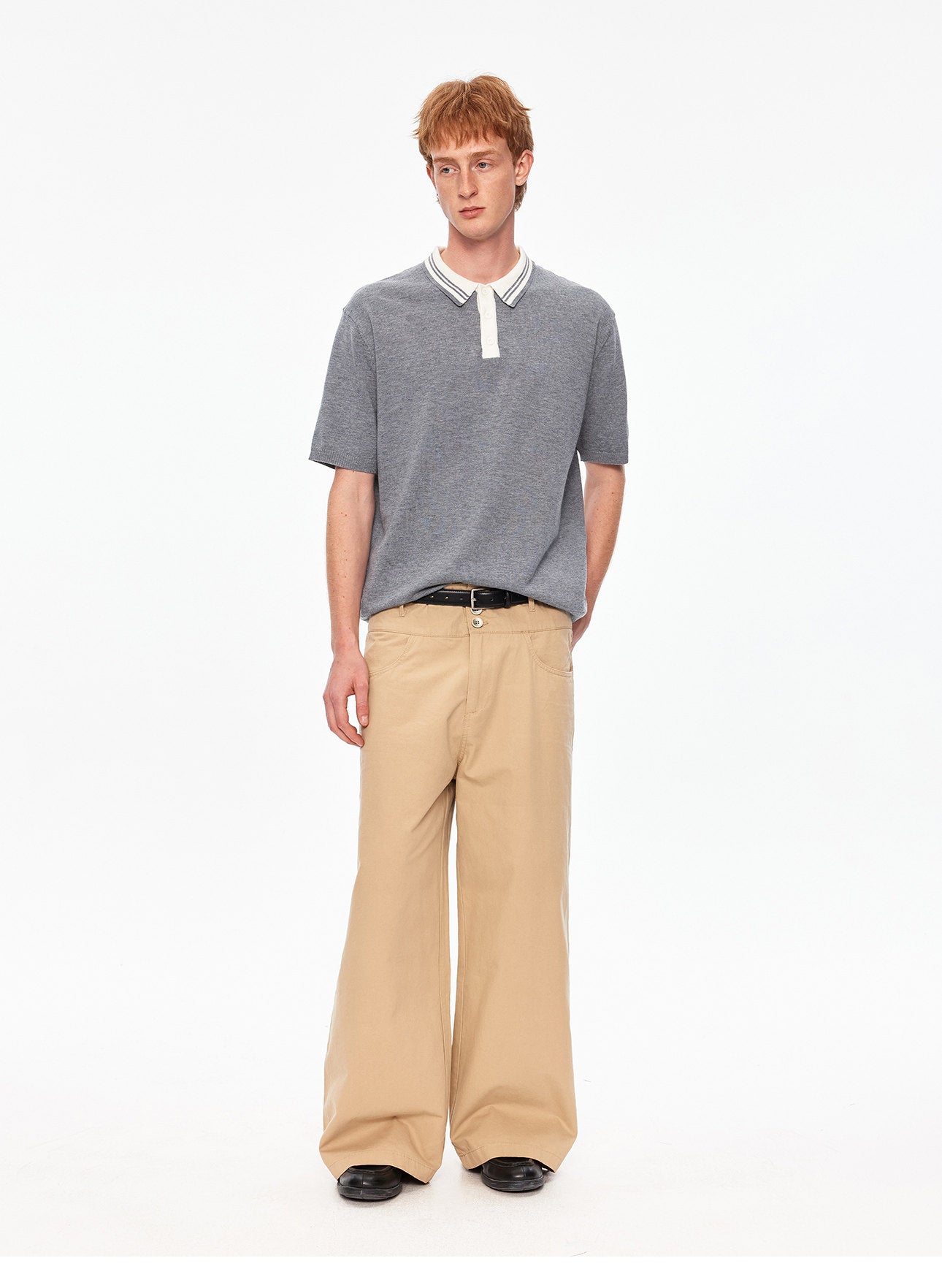 Casual Knit Polo Shirt