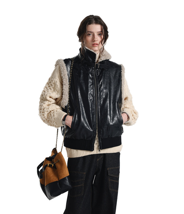 Vintage Stand Collar Vest