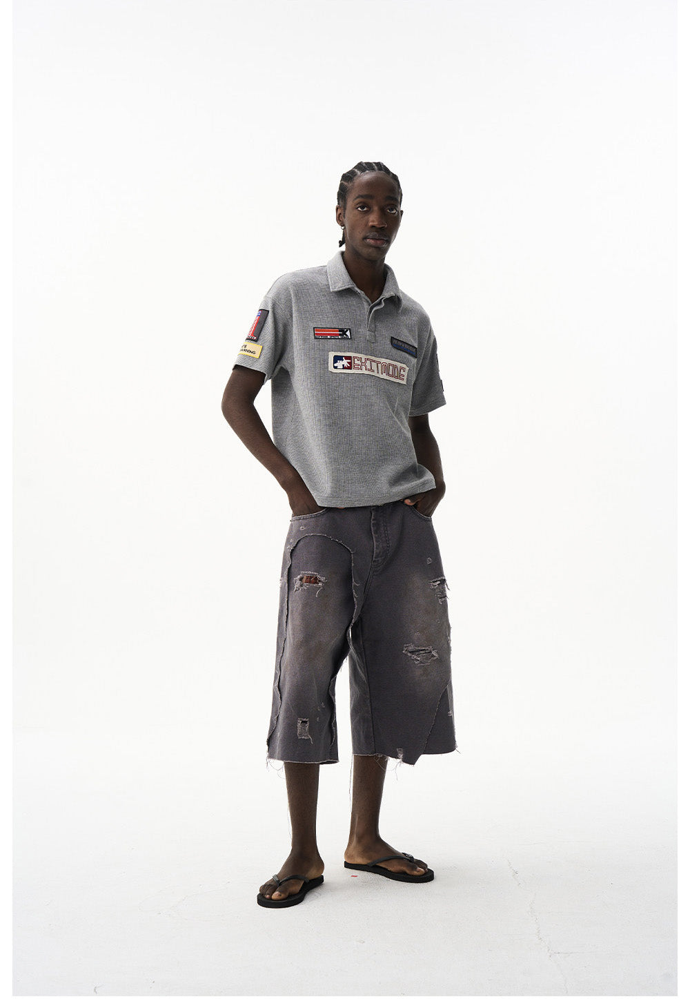 Waffle Badge Polo Shirt