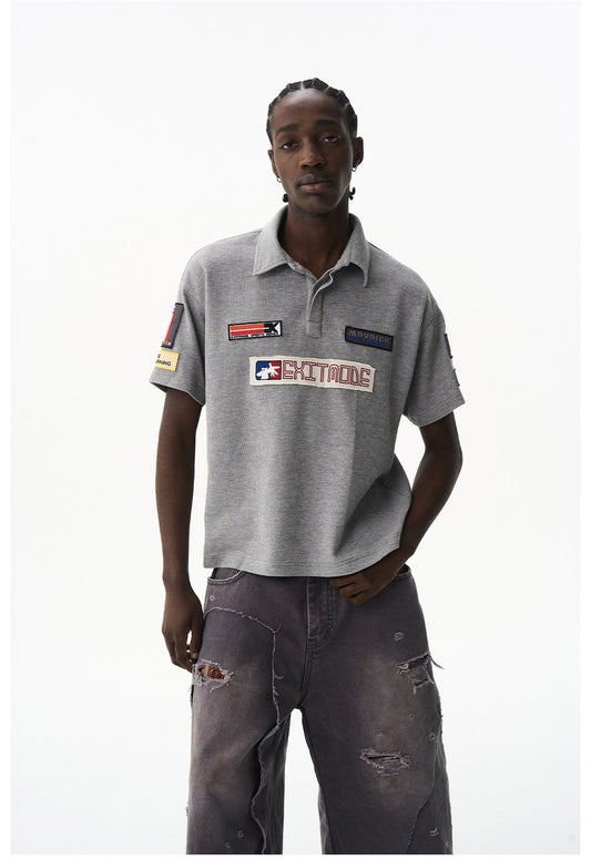 Waffle Badge Polo Shirt