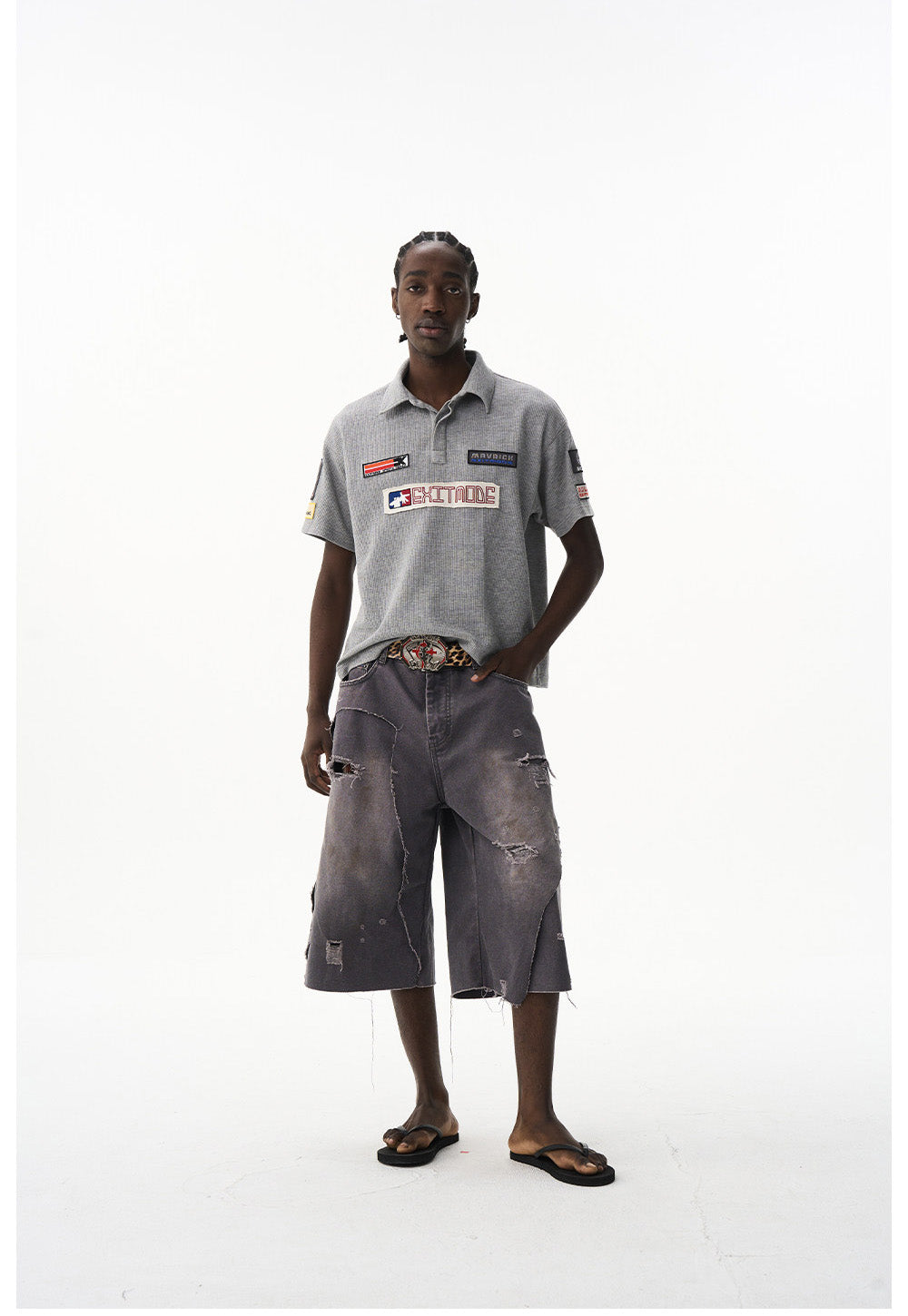 Waffle Badge Polo Shirt