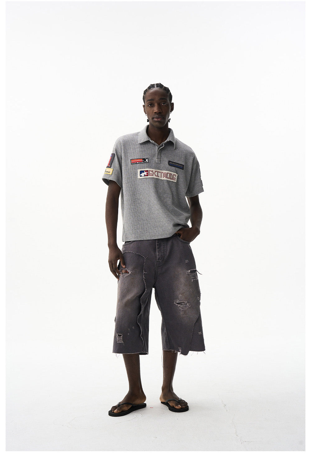 Waffle Badge Polo Shirt