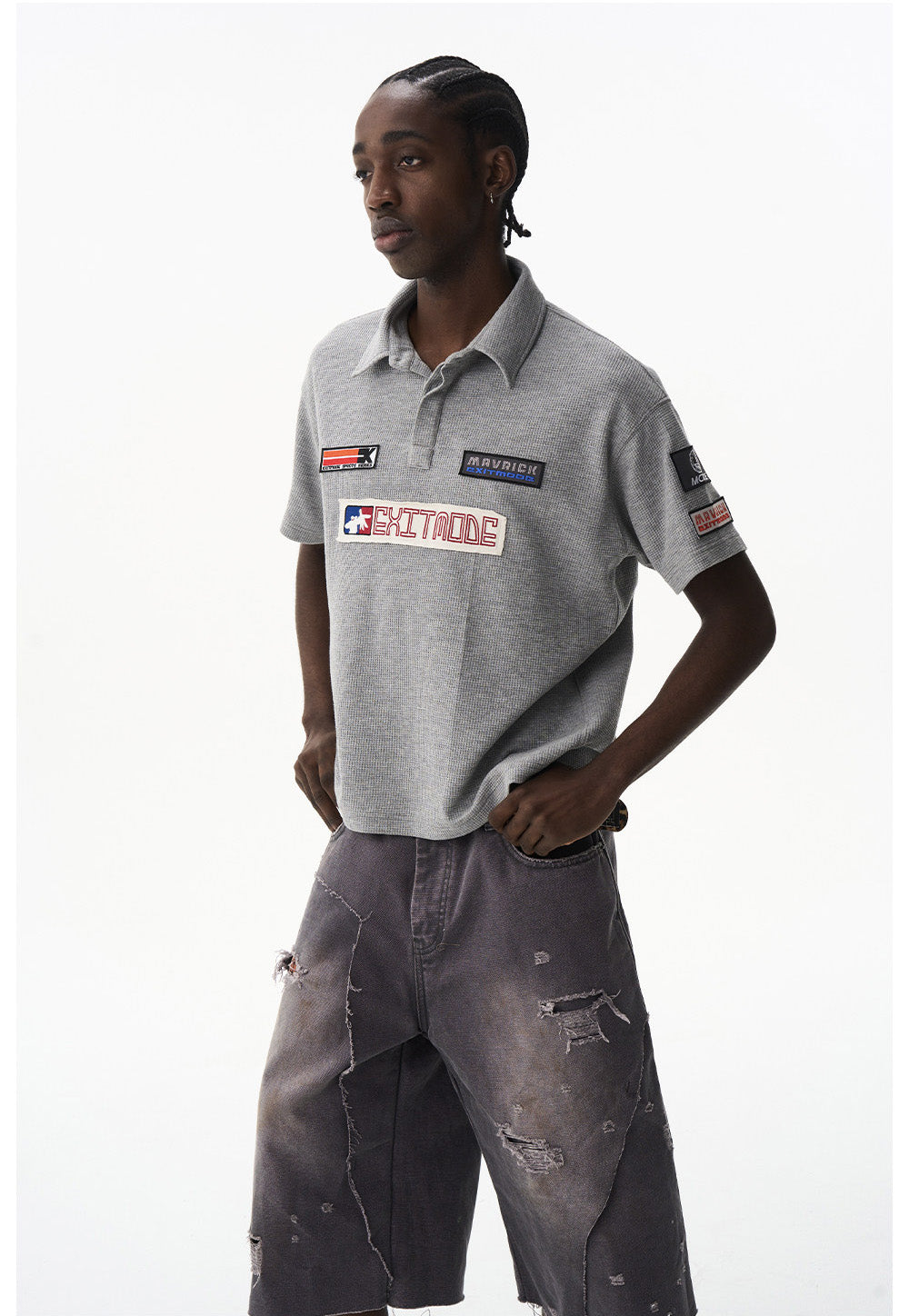 Waffle Badge Polo Shirt