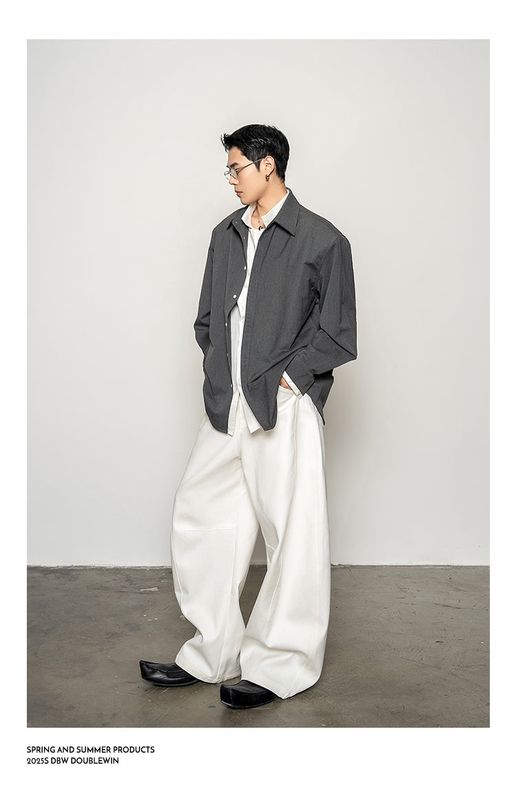 Fake Two-Piece Wide Shirt