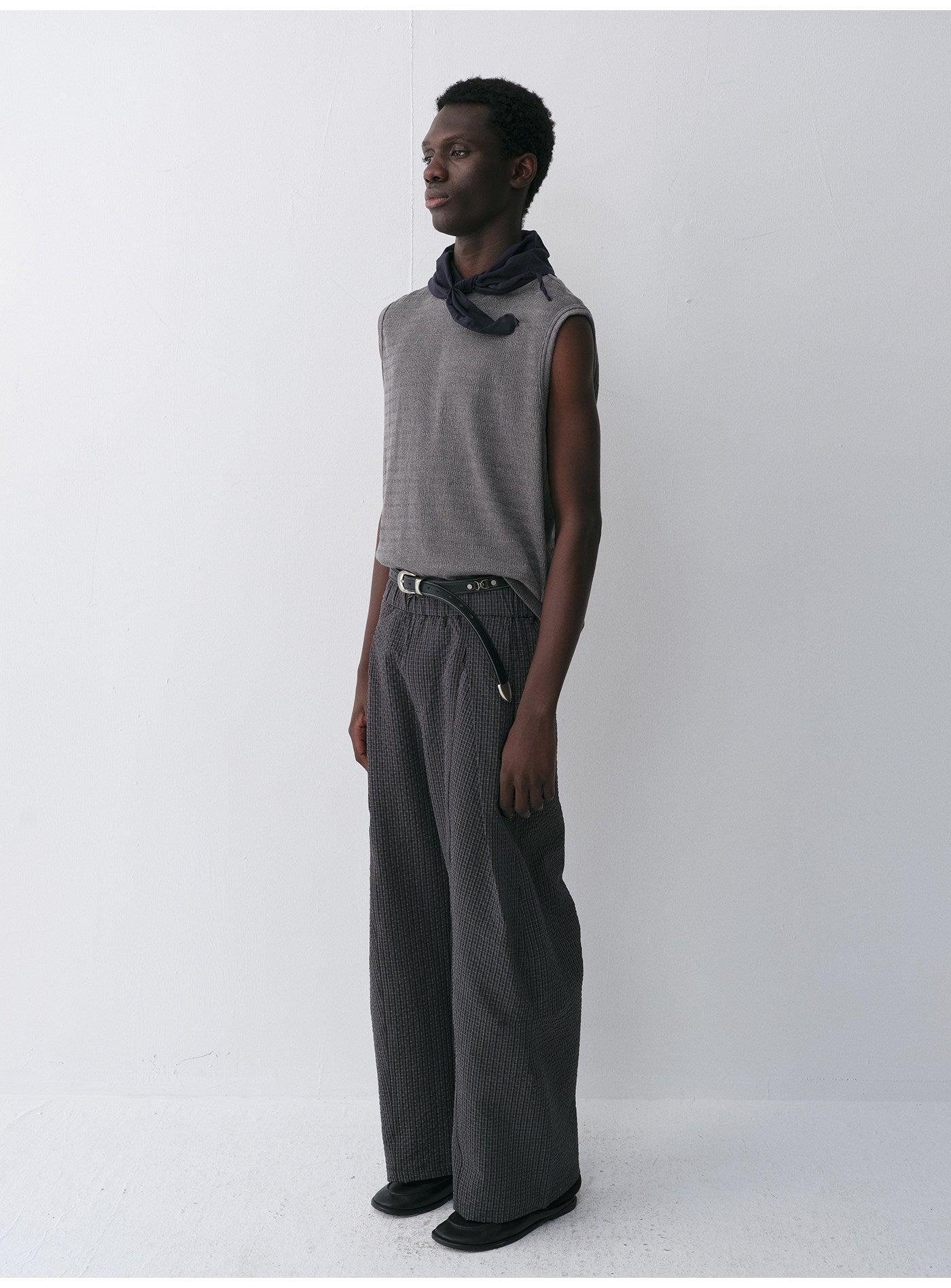 Cotton-Blend Sleeveless Shirt