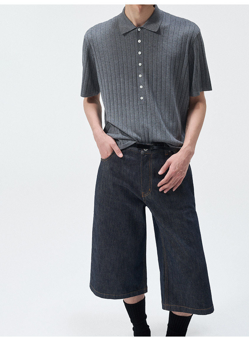 Wool and silk blend knit sweater