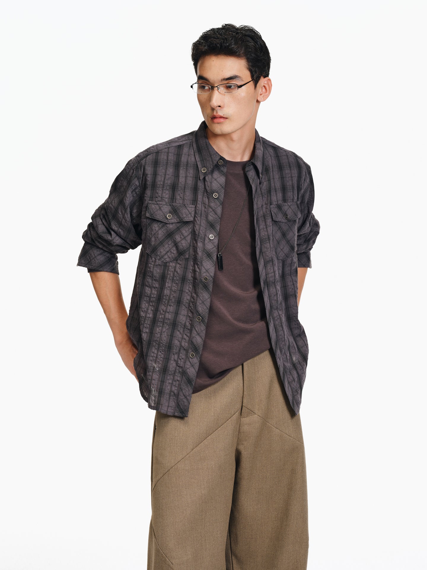 Seersucker Patch Pocket Shirt