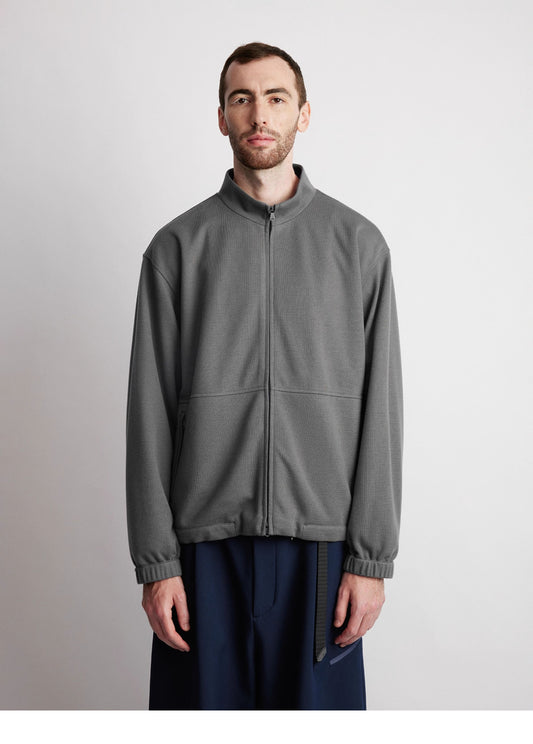 Wool Blend Zipper Jacket