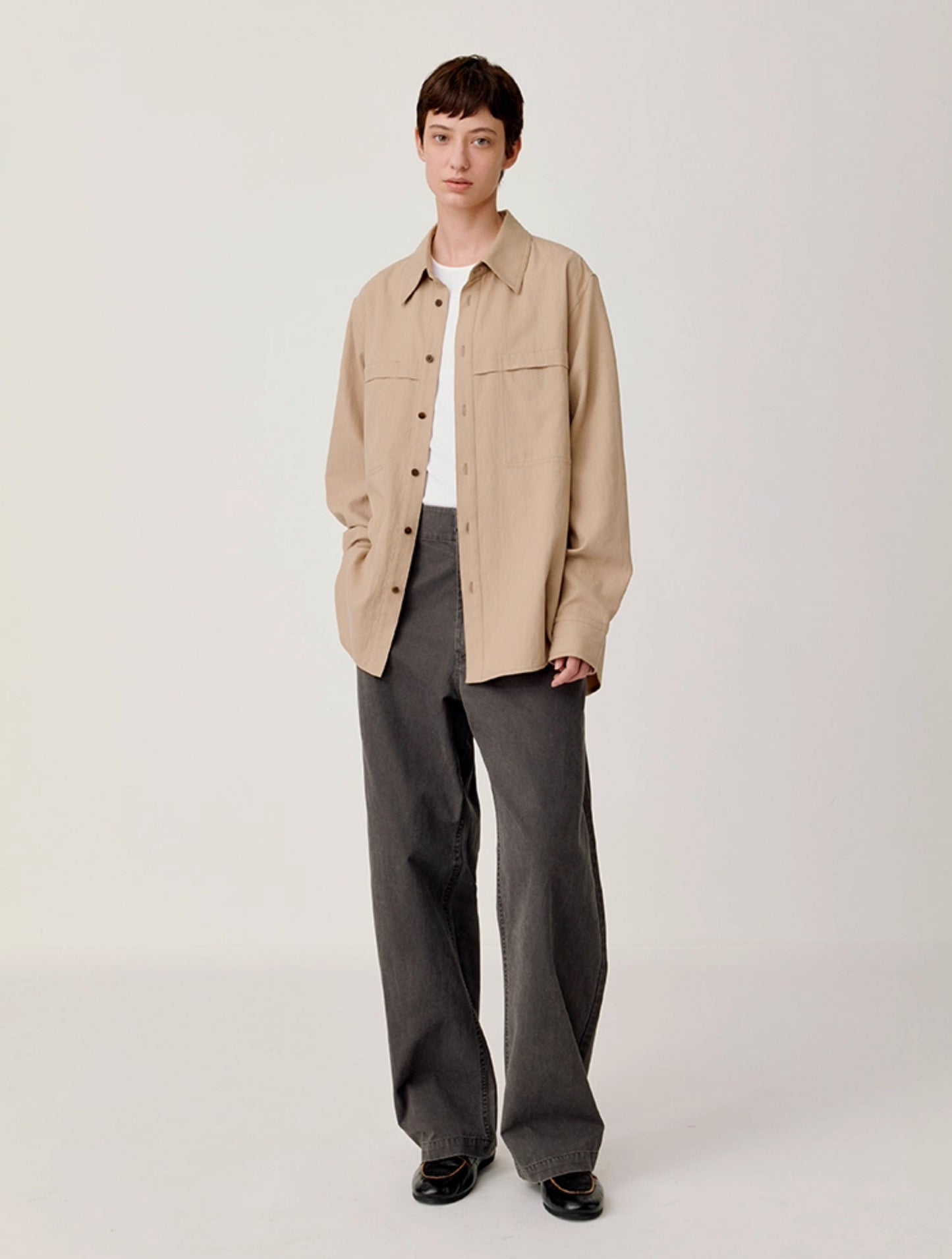 Wash Straight Casual Pants