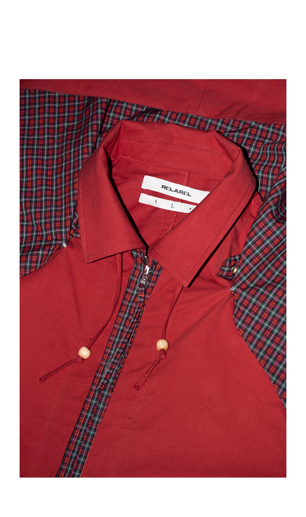 Pleated Wash Detachable Hood Shirt