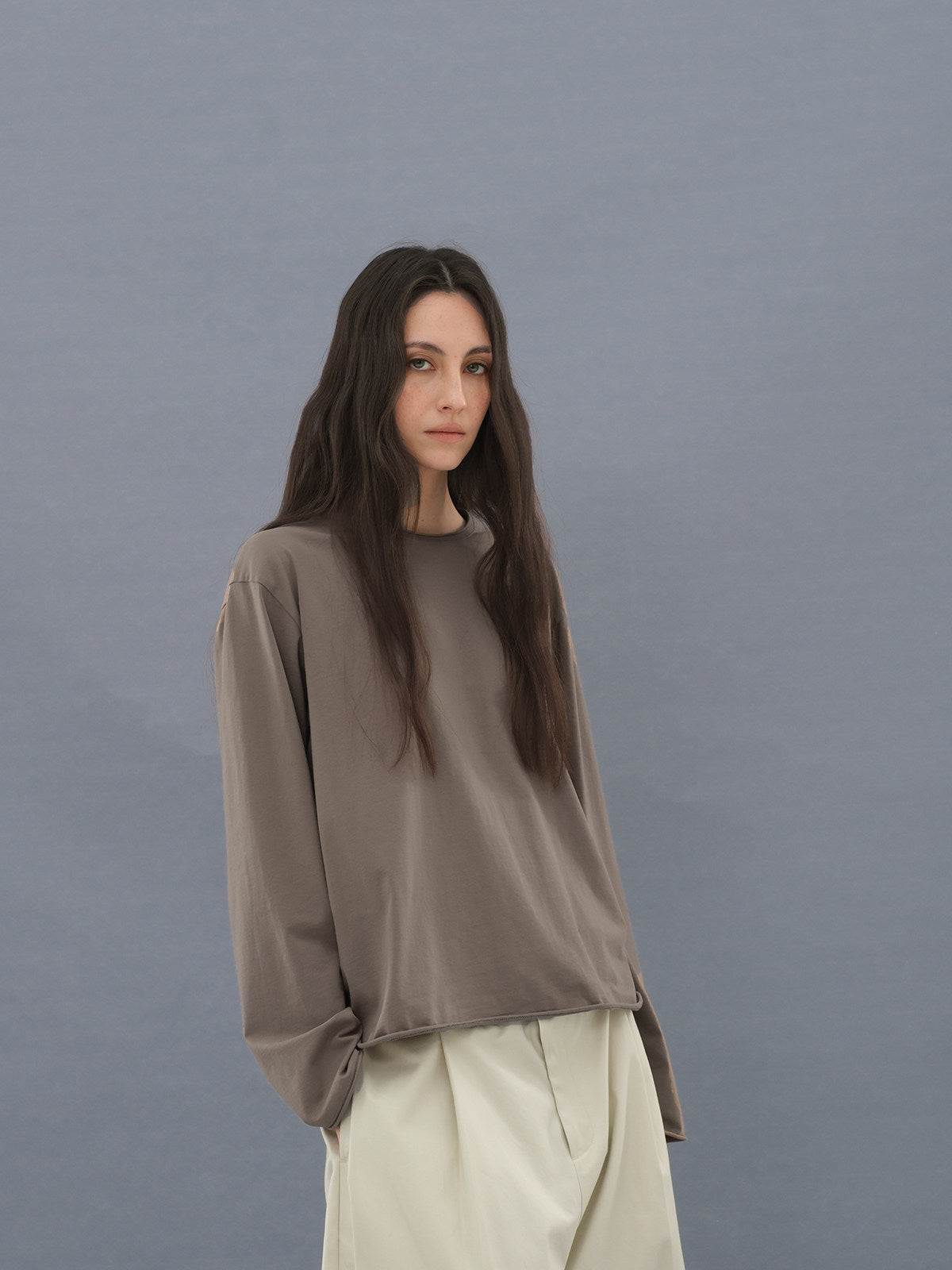 T-shirt with Roll-Up Sleeves