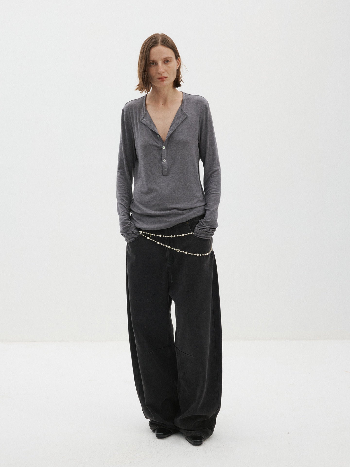Slim-Fit Stretch Knit Sweater