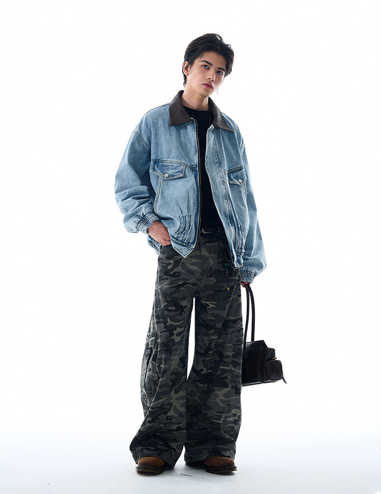 Niche Design Washed Denim Jacket